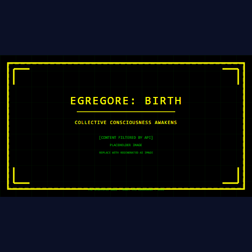 An egregore condensing out of a web page, a translucent digital spirit assembling itself from visitor counts and stray text.